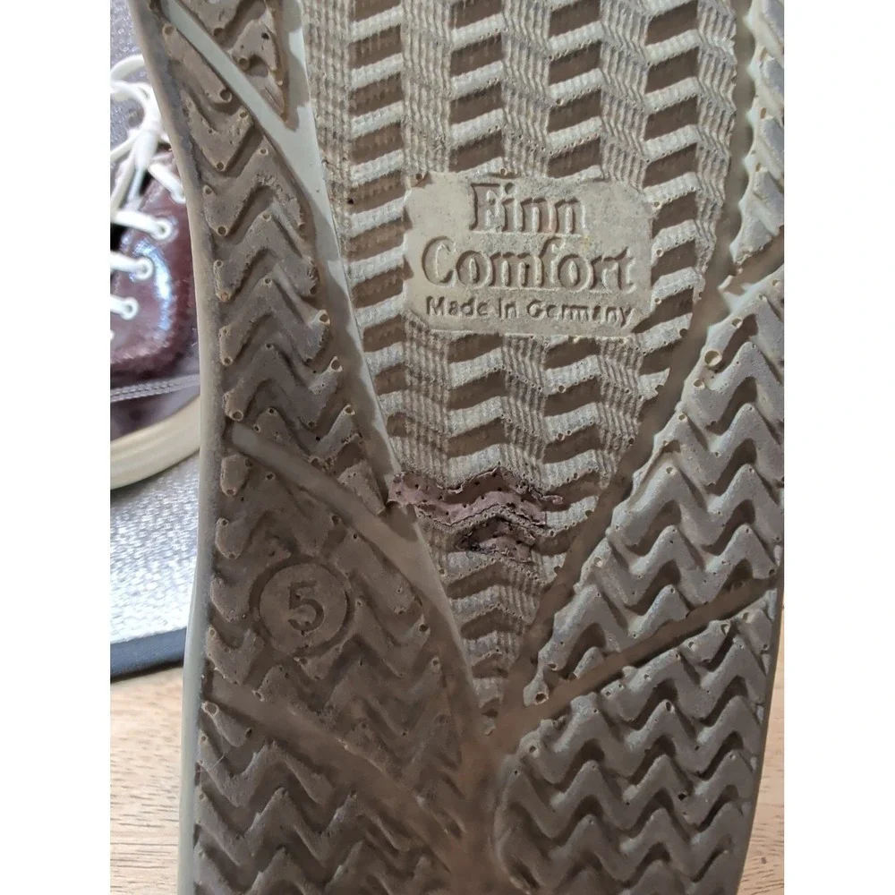 FINN COMFORT Charlotte leather sneakers shoes US Women's‎ 5 Dark Burgandy